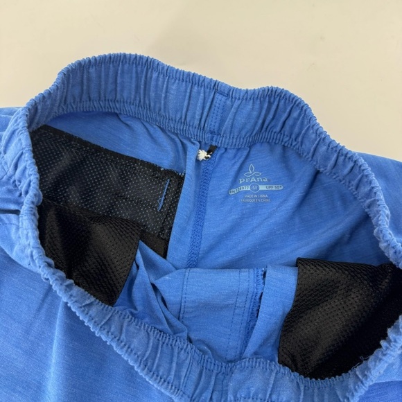 Prana Athletic Shorts Blue Elastic Waistband - Picture 6 of 10